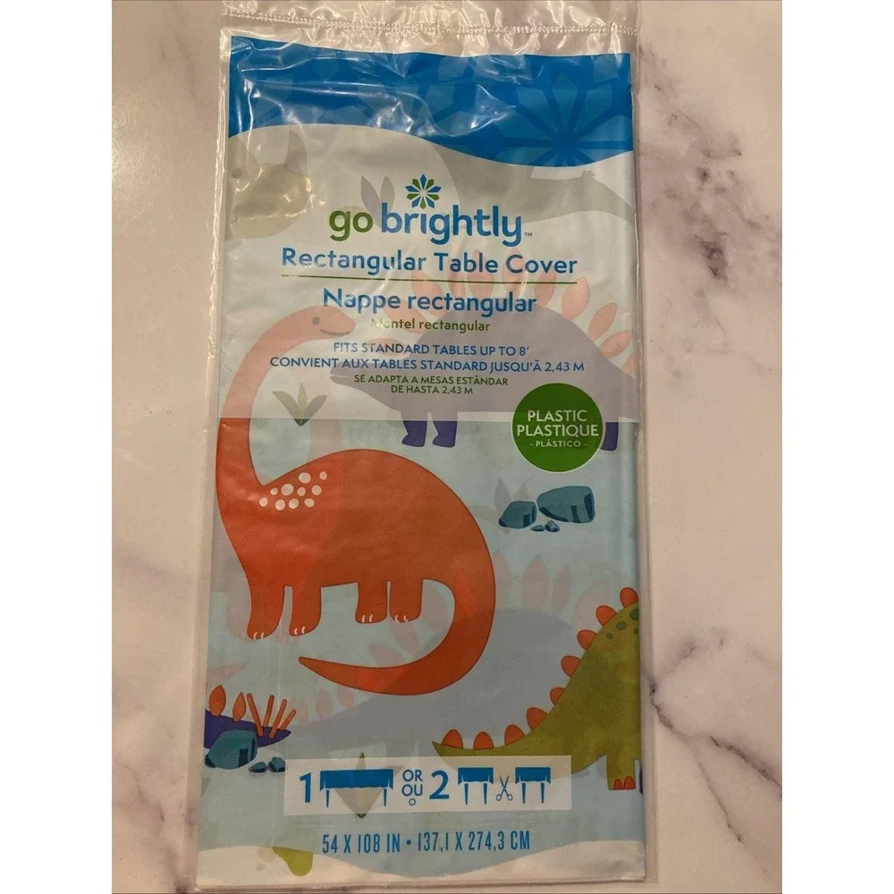 Dinosaur Rectangular Table Cover Plastic Kids Party